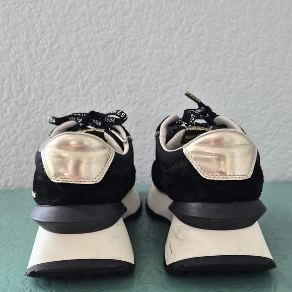Vintage Havana Star Platform Sneakers Black Gold Size 7 - Picture 8 of 14
